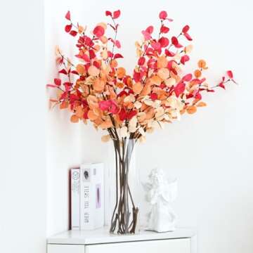 Fixwal Set of 2 Clear Glass Cylinder Vases for Centerpieces, 12 x 4 Inch Tall Glass Hurricane Floating Candle Holder Vase for Table, Wedding Decorations, Flower Vase for Decor