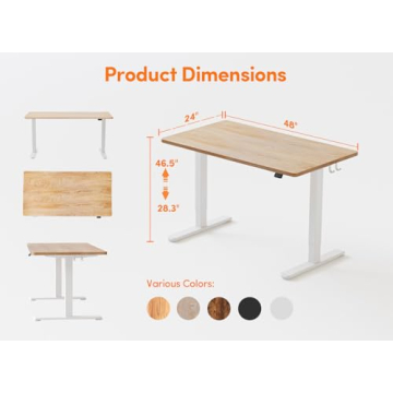 BANTI Electric Height Adjustable Standing Desk for Home Office