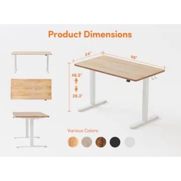 BANTI Electric Height Adjustable Standing Desk for Home Office