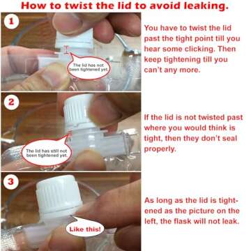 Keon Plastic Flasks - Reusable Drink Bags, Leak-Proof, BPA-Free for Travel, Outdoor Sports, Concerts...