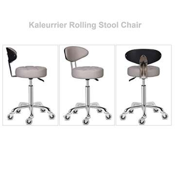 Kaleurrier Adjustable Swivel Stool Chair for Kitchen & Office