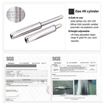 Kaleurrier Adjustable Swivel Stool Chair for Kitchen & Office