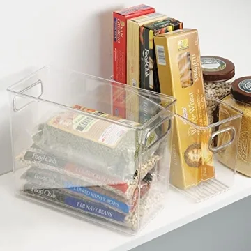 mDesign Tall Food Storage Bin - Clear, Versatile Organizer