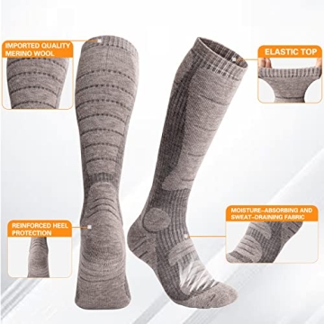 NOVAYARD Merino Wool Ski Socks Warm Comfort Winter Sports