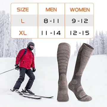 NOVAYARD Merino Wool Ski Socks Warm Comfort Winter Sports
