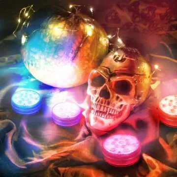 Pool Lights, Submersible LED Lights with Magnet and Suction Cups, with Remote IP68 Waterproof 16 Colors Hot Tub Underwater 15 LED Pool Lights for Above Ground Inground Pool, Bath, Party, Vase (4pack)