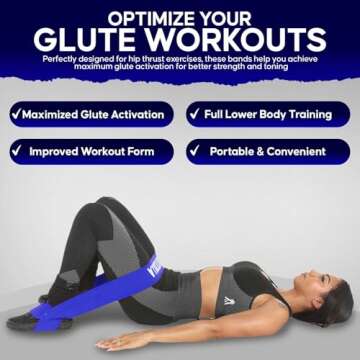 The X Bands Glute Bands - Booty Bands for Working Out - Workout Bands Resistance for Women & Men - Long Resistance Bands for Fitness & Stretching - Extra Strength Hip Thrust Thigh Bands for Workout