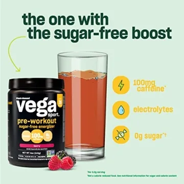 Vega Sport Sugar-Free Pre-Workout Energizer for Energy and Focus