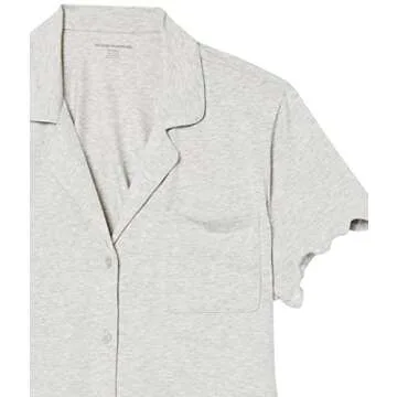 Soft Cotton Modal Notch Collar Pajama Set for Women