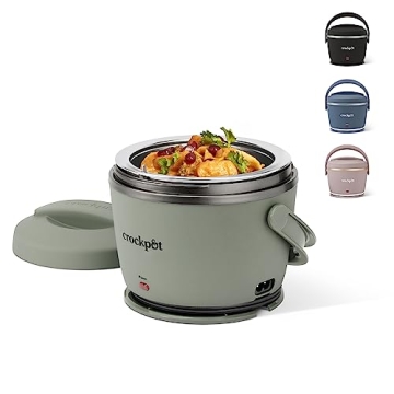 Crock-Pot Portable Electric Lunch Box, 20-Ounce Food Warmer, Moonshine Green | Ideal for Travel, On-...