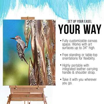 Premium French Style Wooden Art Easel for Artists