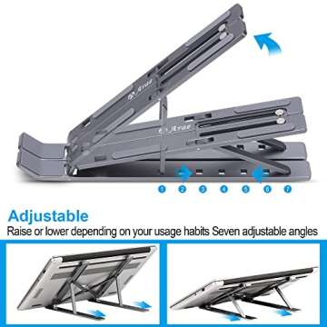 Adjustable Ergonomic Aluminum Laptop Stand - Arae