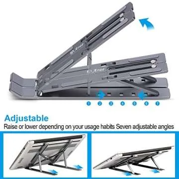 Adjustable Ergonomic Aluminum Laptop Stand - Arae