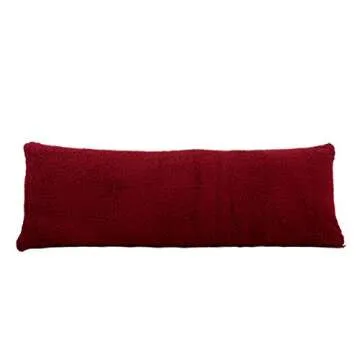 Reafort Ultra Soft Sherpa Body Pillow Cover/Case - Zipper Closure 21x54" Red