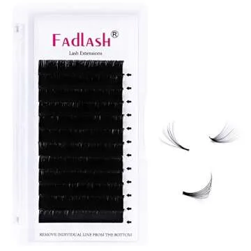 Easy Fan Volume Lash Extensions FADLASH D Curl Volume Fans 8-20mm Length Self Fanning Eyelash Extens...