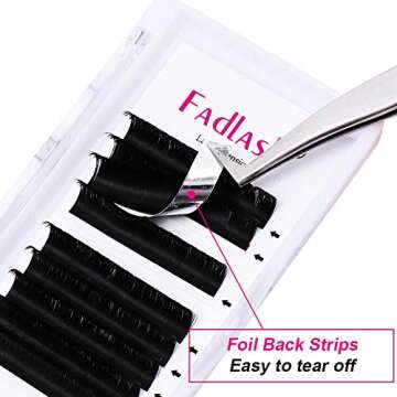 Easy Fan Volume Lash Extensions FADLASH D Curl Volume Fans 8-20mm Length Self Fanning Eyelash Extensions 3D~10D 0.05 0.07mm Eye Lash (0.05-D, Mix 8~14mm)