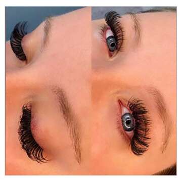 Easy Fan Volume Lash Extensions FADLASH D Curl Volume Fans 8-20mm Length Self Fanning Eyelash Extensions 3D~10D 0.05 0.07mm Eye Lash (0.05-D, Mix 8~14mm)