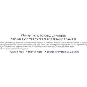 CLEARSPRING Organic Brown Rice Black Sesame Cracker, 40 GR