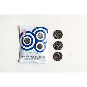 CLEARSPRING Organic Brown Rice Black Sesame Cracker, 40 GR