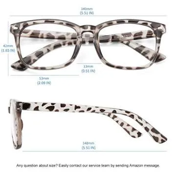 MEETSUN Blue Light Blocking Glasses, Anti Eye Strain Headache (Sleep Better),Computer Reading Glasses UV400 Transparent Lens (Black+Leopard+Pink / 3 PACK, 53)