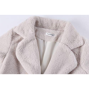 Stylish Women's Fuzzy Fleece Lapel Jacket for Winter