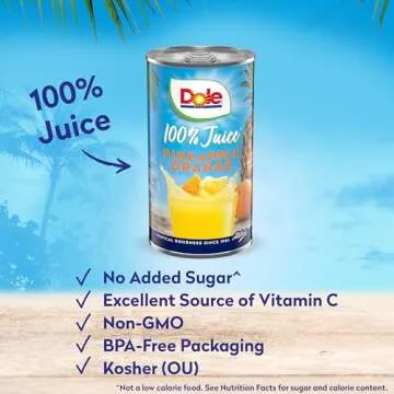 Dole Pineapple Orange Juice - Refreshing 100% Juice Pack