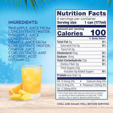 Dole Pineapple Orange Juice - Refreshing 100% Juice Pack
