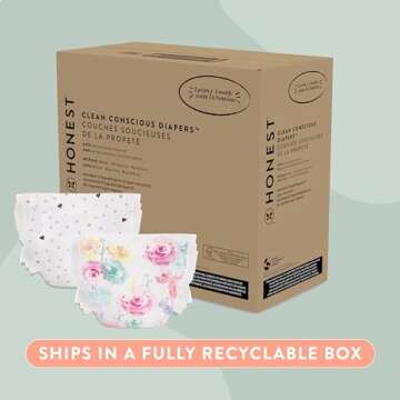 The Honest Company Clean Conscious Diapers | Plant-Based, Sustainable | Young at Heart + Rose Blosso...