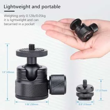 ARTCISE Mini Ball Head - Portable 360 Rotating Tripod Head