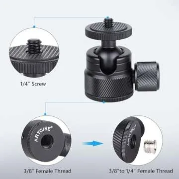 ARTCISE Mini Ball Head - Portable 360 Rotating Tripod Head