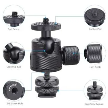 ARTCISE Mini Ball Head - Portable 360 Rotating Tripod Head