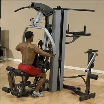Body-Solid (F500/2) Multi-Station with 210lb Weight Stack Home Gym Machine, Arm & Leg Strength Train...