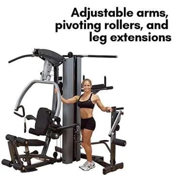 Body-Solid (F500/2) Multi-Station with 210lb Weight Stack Home Gym Machine, Arm & Leg Strength Training Functional Exercise Workout Station for Weight Lifting and Bodybuilding