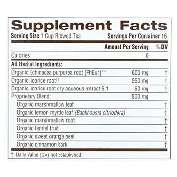 Traditional Medicinals Organic Throat Coat Lemon Echinacea Herbal Tea, Supports Throat Health, (Pack...