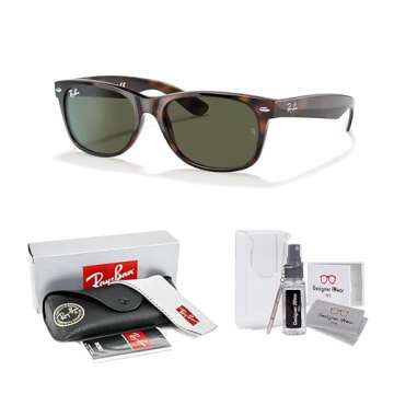Ray-Ban RB2132 NEW WAYFARER Square Sunglasses For Men For Women + BUNDLE with Designer iWear Eyewear...