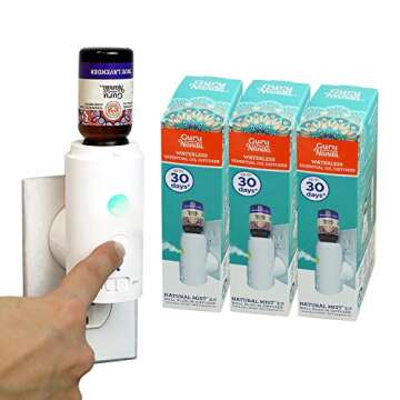 GuruNanda Portable Diffuser - Plug-in Oil Diffuser 2.0 for Essential Oils for Home and Office - Port...