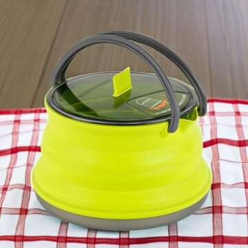 Sea to Summit X-Pot Kettle Collapsible Camping Cook Pot with Lid, 1.3 Liter, Lime