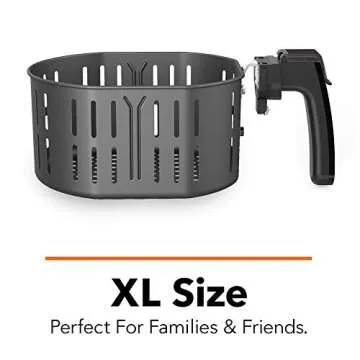 Vremi Skinnytaste by Vremi Air Fryer - XL Capacity, 5.8 Quart, 1700 Watt, Digital Touch Screen with 8 Cooking Presets, Bonus Recipe Booklet.