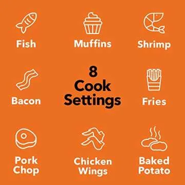 Vremi Skinnytaste by Vremi Air Fryer - XL Capacity, 5.8 Quart, 1700 Watt, Digital Touch Screen with 8 Cooking Presets, Bonus Recipe Booklet.