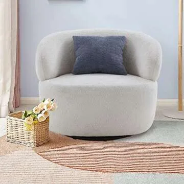 KEVINSPACE 360° Swivel Accent Chair - Modern Comfort