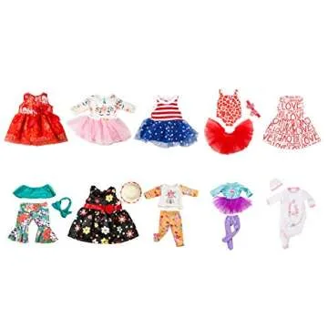 ZQDOLL 19 pcs American Doll Clothes Gift for 18 inch Doll Clothes and Accessories, Including 10 Comp...