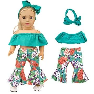 ZQDOLL 19 pcs American Doll Clothes Gift for 18 inch Doll Clothes and Accessories, Including 10 Complete Sets of Clothing