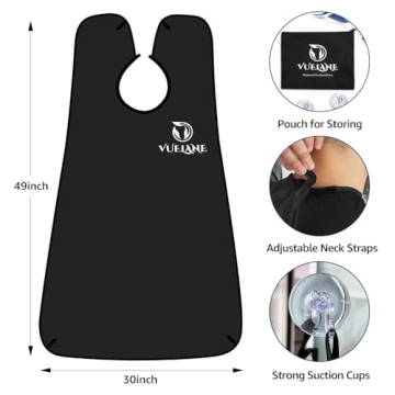 VUELANE Beard Bib Apron for Men with Suction Cups