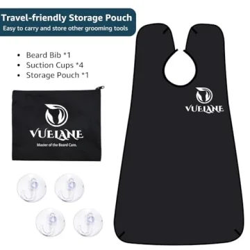 VUELANE Beard Bib Apron for Men with Suction Cups