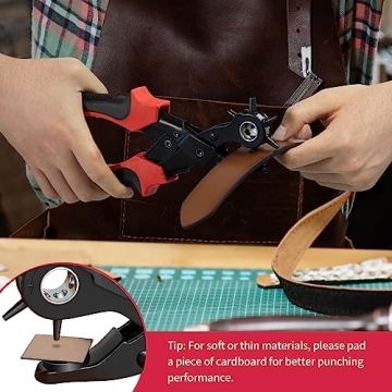 XOOL Revolving Punch Plier Kit - Heavy Duty Craft Tool