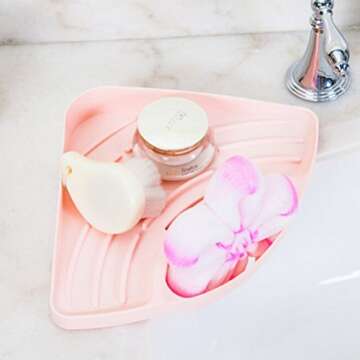 Buytra Sponge Holder, Kitchen Sink Caddy Suction Cup Holder for Sponges, Soap, Scrubbers, Cleaning B...