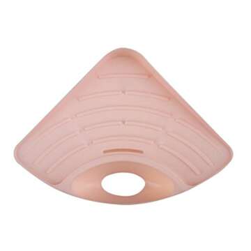 Buytra Sponge Holder, Kitchen Sink Caddy Suction Cup Holder for Sponges, Soap, Scrubbers, Cleaning Brush, Pink