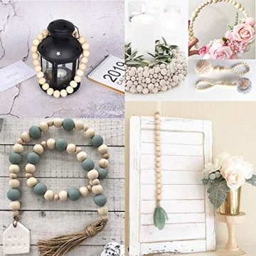 ALEXCRAFT 400PCS Unfinished Wood Beads for Crafts and DIY