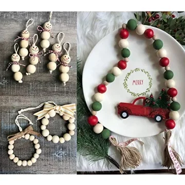 ALEXCRAFT 400PCS Unfinished Wood Beads for Crafts and DIY