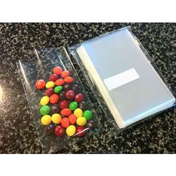 UNIQUEPACKING 6X9 (O) Clear Flat Cello Cellophane Bags Good For Bakery, Cookie, Candies(Pack of 100)
